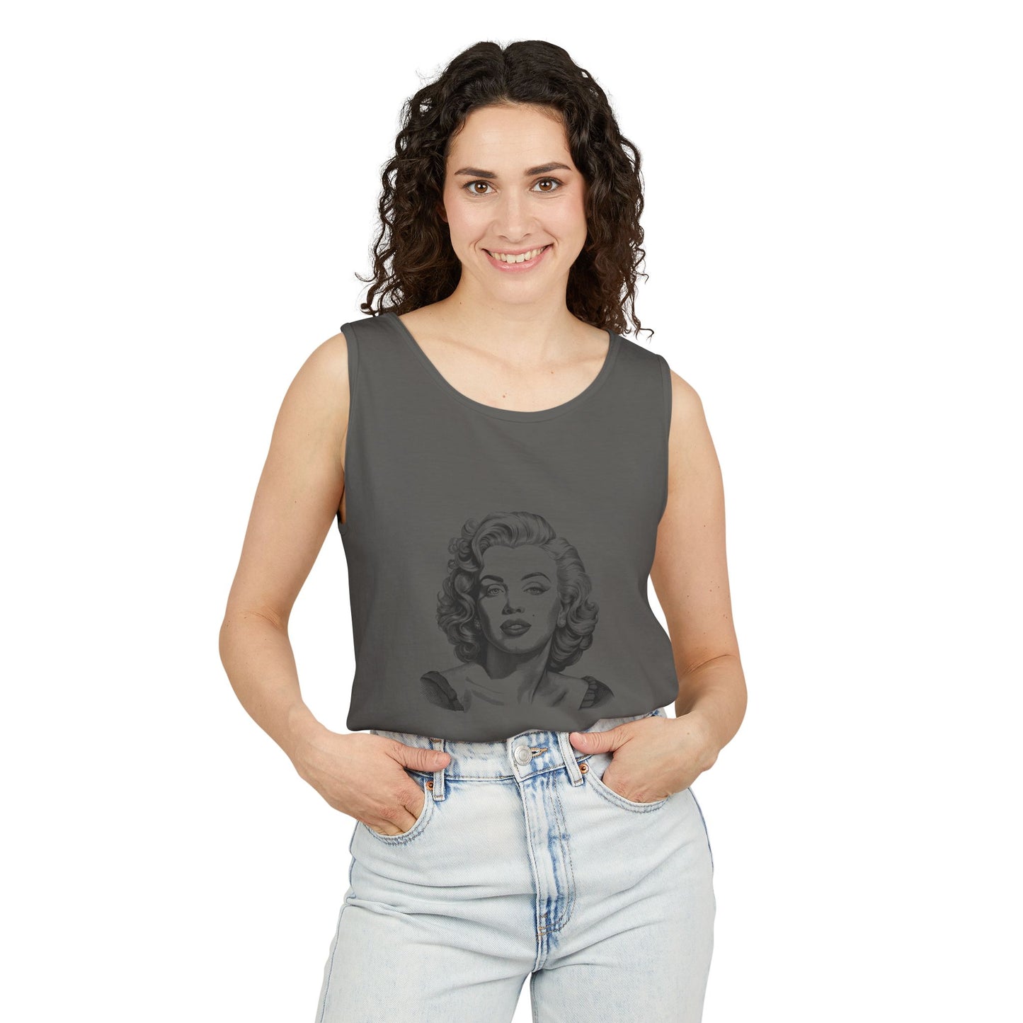 Vintage Marilyn Monroe Tank Top for Unisex, Retro Beachwear, Summer Casual Style, Gift for Movie Lovers, Classic Graphic Apparel