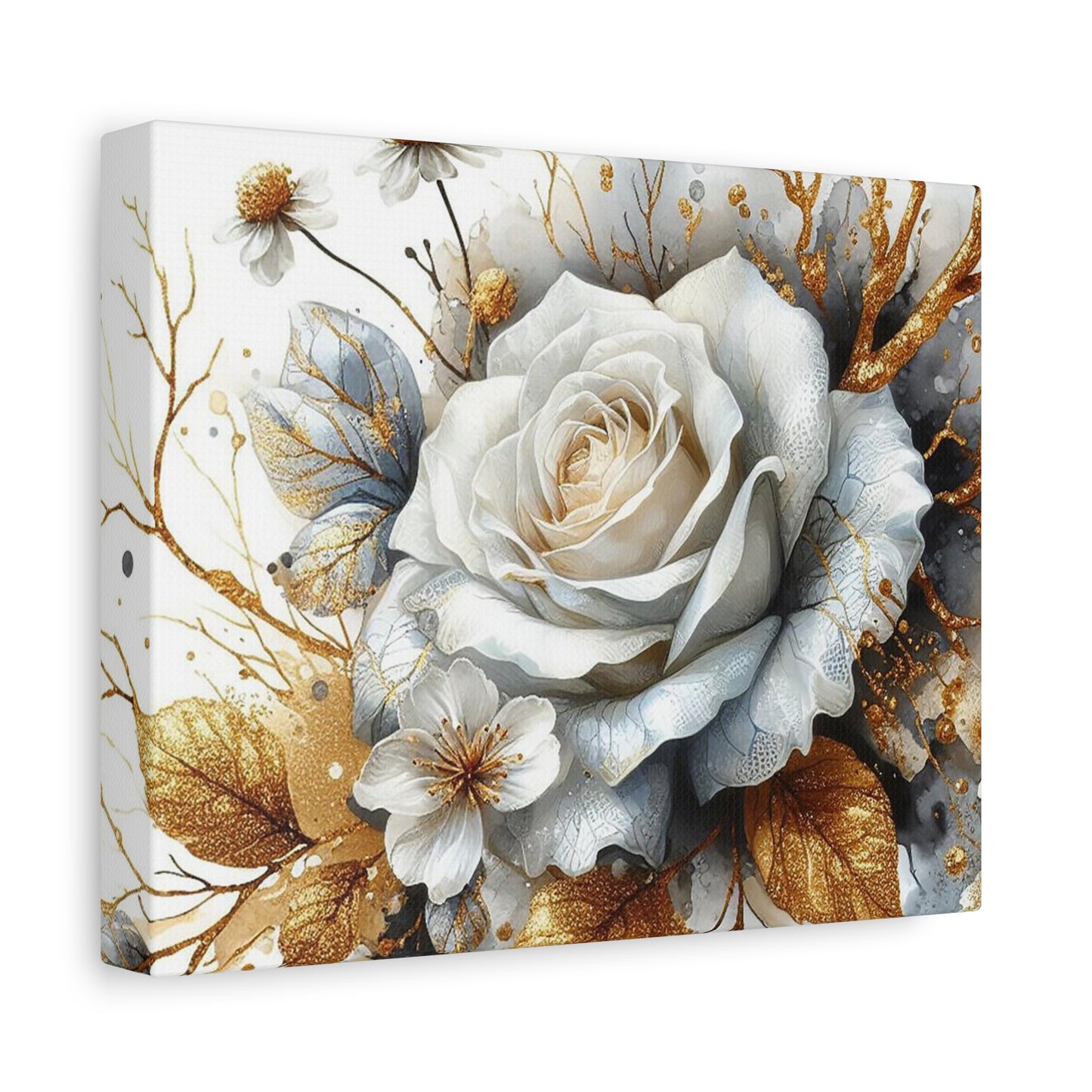 Matte Canvas, Stretched, 1.25" - Gold and Black