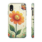 Floral Phone Case with Butterfly Design, Cute Flower Phone Cover for Nature Lovers, Eco-Friendly Gift, Spring Vibes, Birthday Present