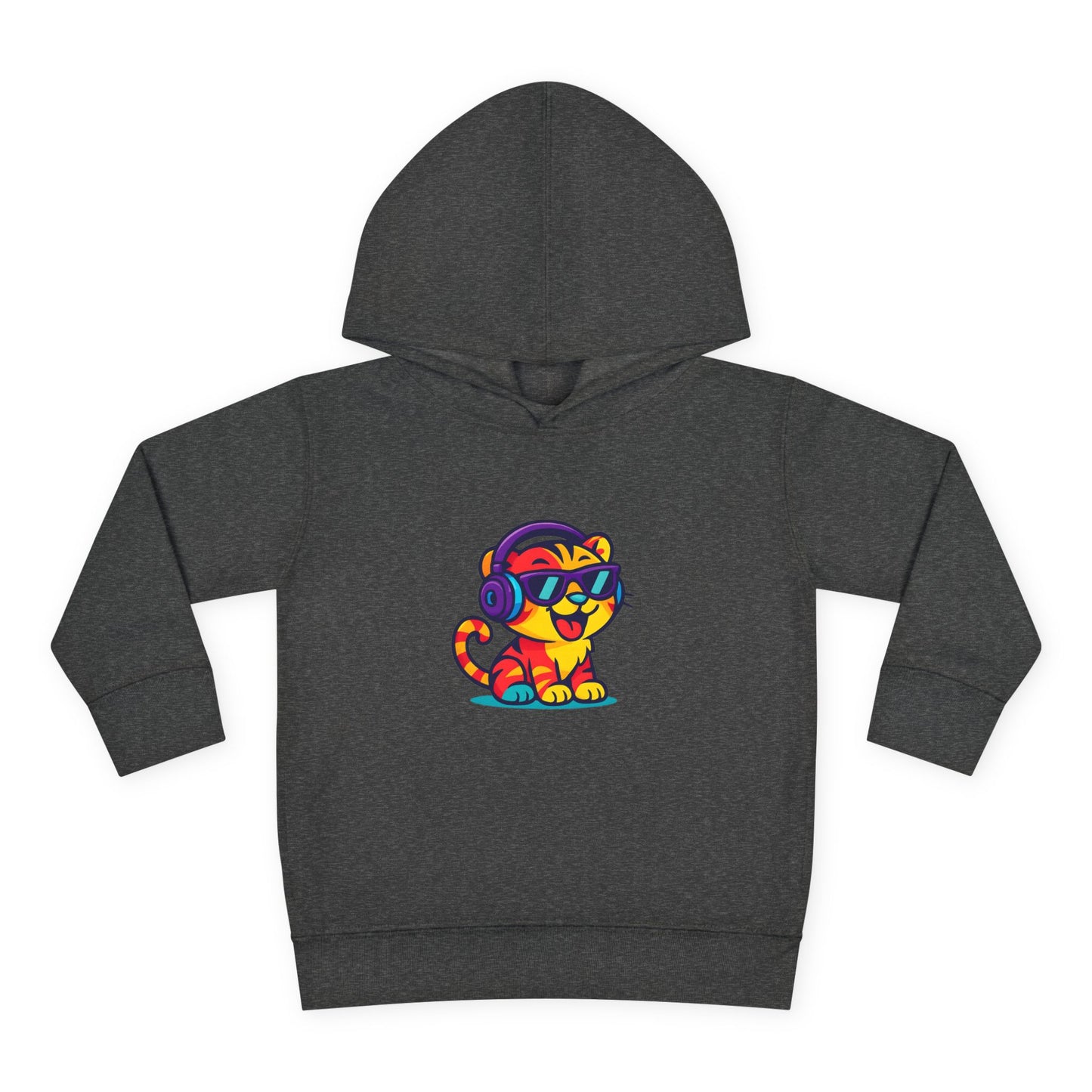 Cool Cat Toddler Hoodie - Fleece Pullover with Colorful Lion Design, Kids Clothing, Fun Gift, Casual Wear, Playtime Essentials
