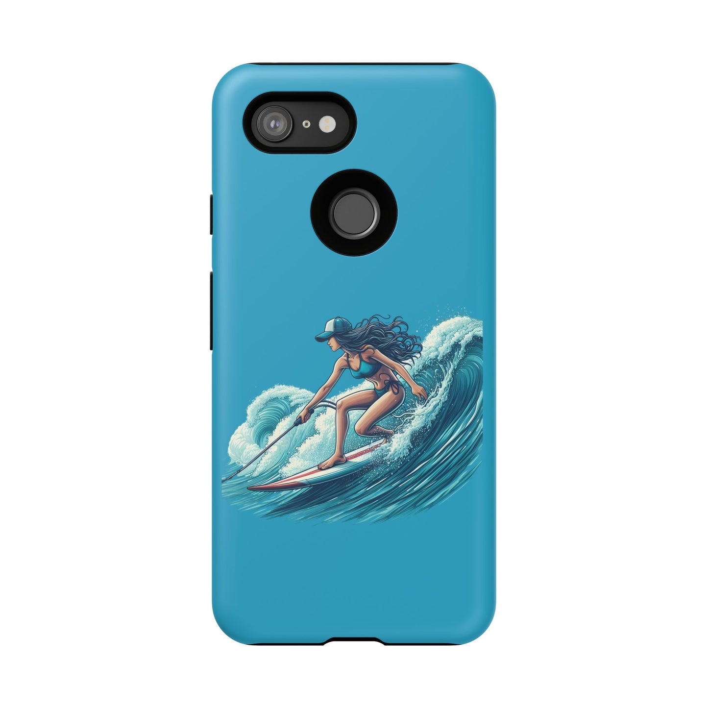 Surfing Phone Case, Coastal Vibes Phone Cover, Tough Cases for Beach Lovers, Ocean Art Phone Accessories, Summer Gift Idea