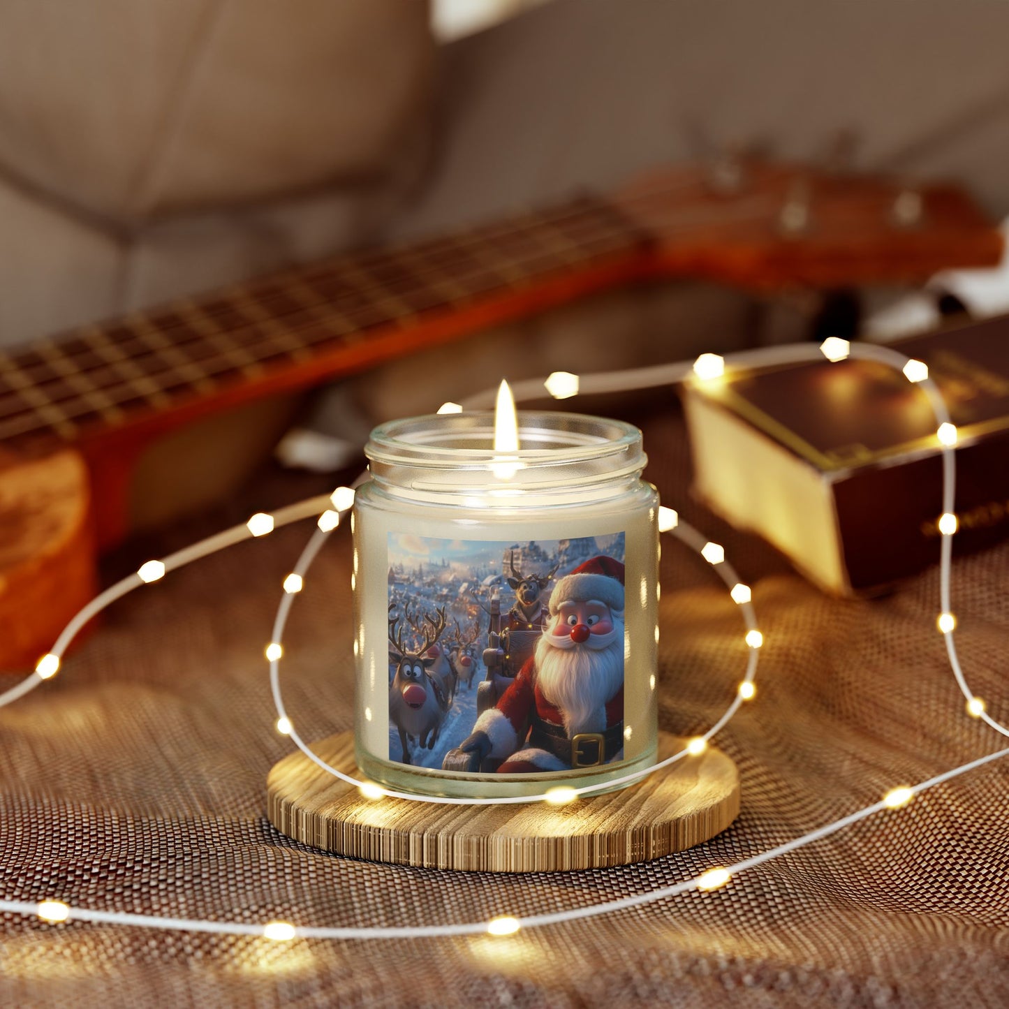 Festive Scented Candles, Christmas Decor, Holiday Gifts, Cozy Nights, Home Fragrance, Santa-themed