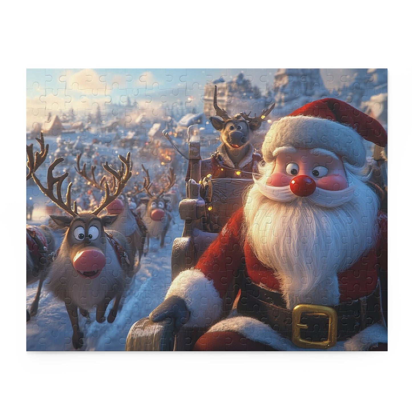 Santa Claus Christmas Puzzle - 120, 252, 500 Piece, Holiday Gift, Family Fun, Seasonal Decor