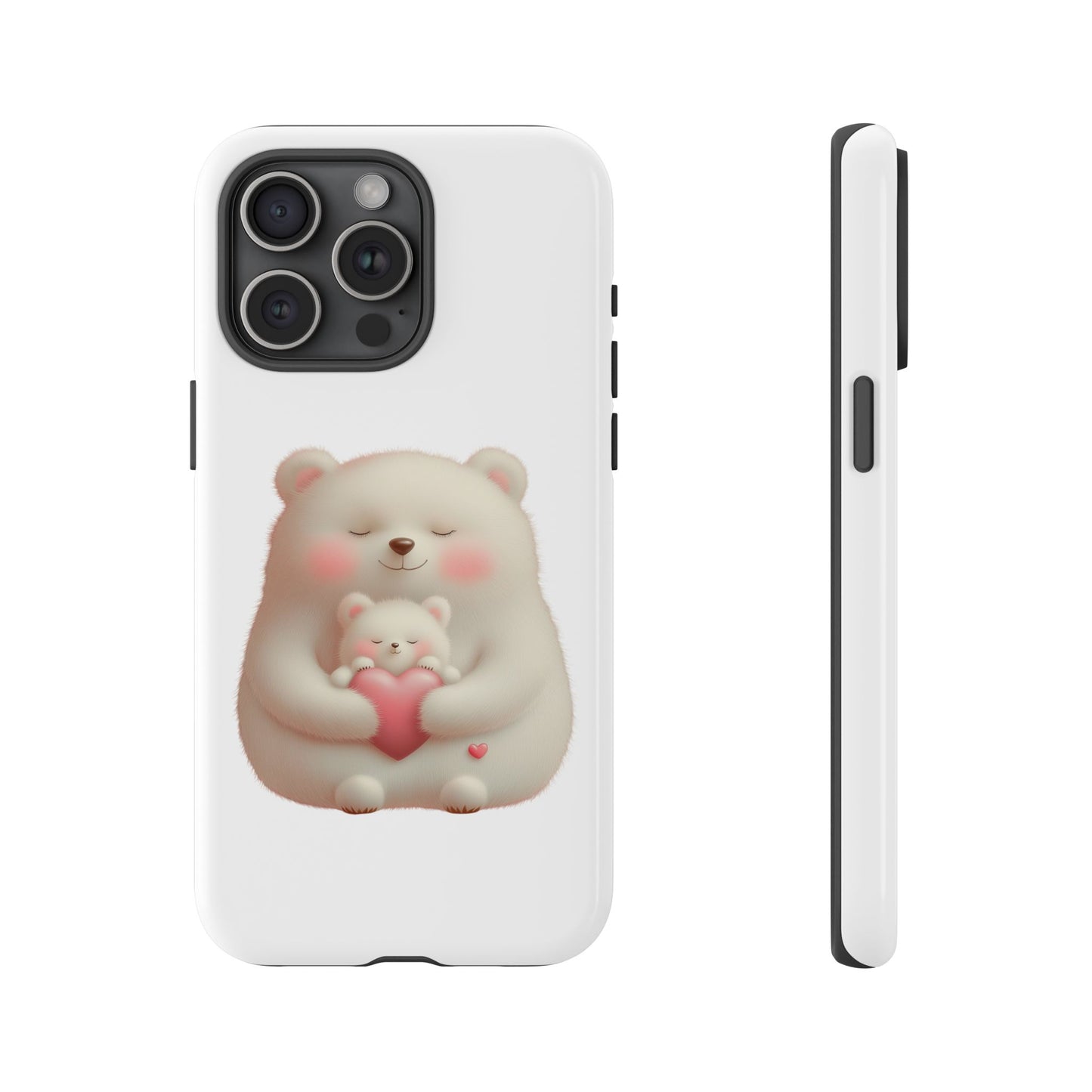 Cute Bear Phone Case, Tough Cases, Animal Lover Gift, Kids Accessories, Mother’s Day, Heartwarming Design