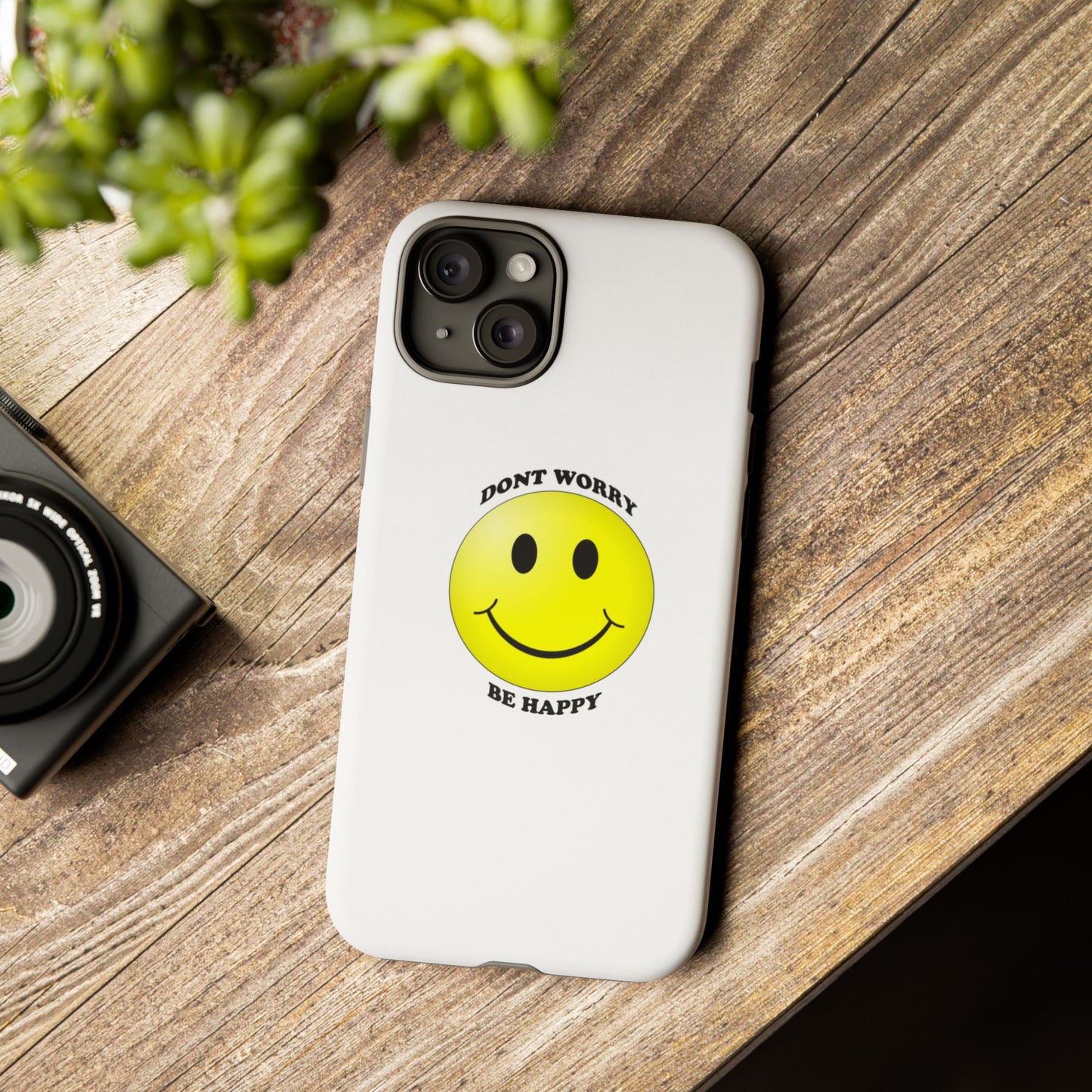 Happy Face Phone Case, Tough Cases, Don’t Worry, Be Happy, Cute Gift for Friends, Positive Vibes, Fun Mobile Accessories