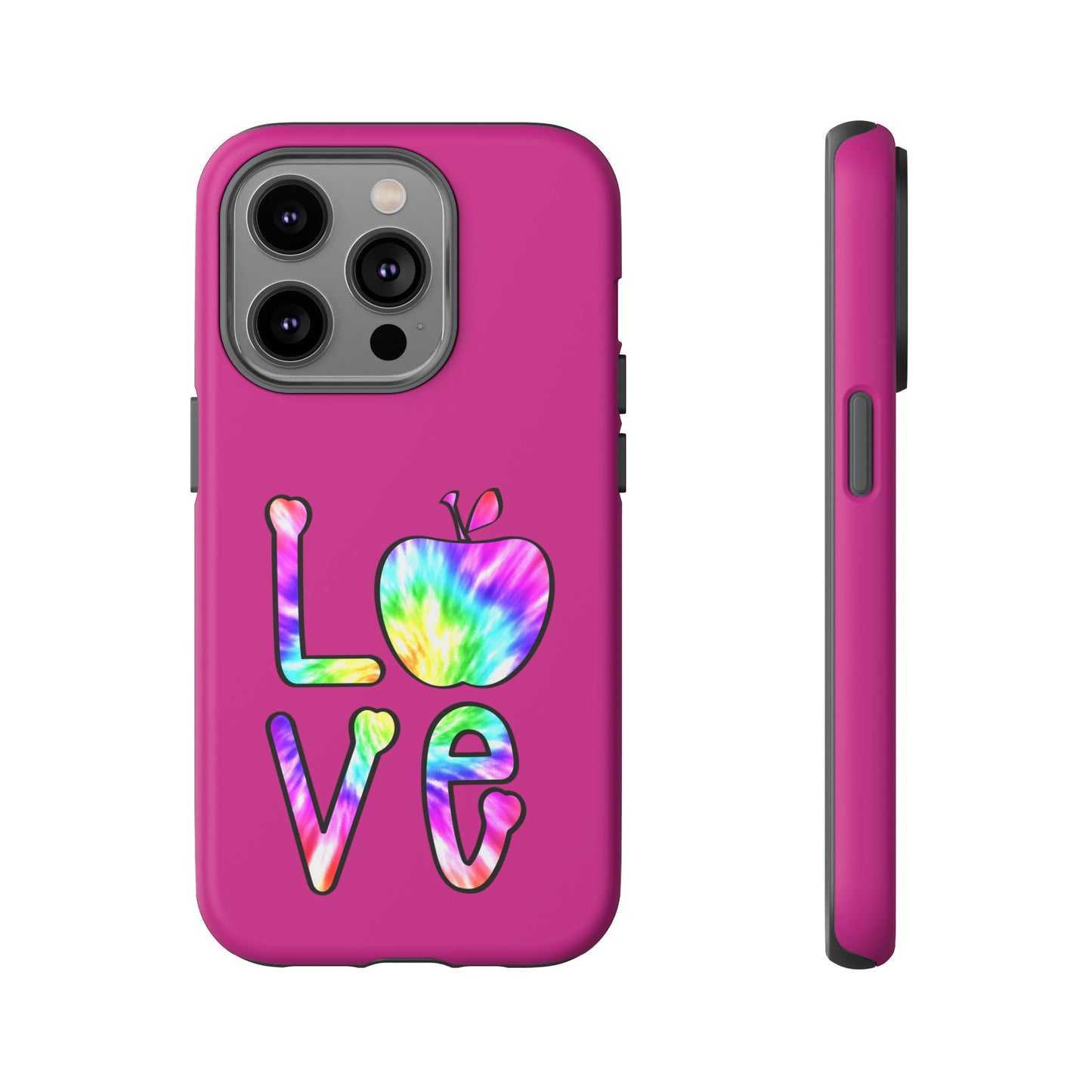 Colorful Love Phone Case, Tough Cases for iPhone, Cute Phone Accessory, Gift for Her, Summer Vibe Phone Cover