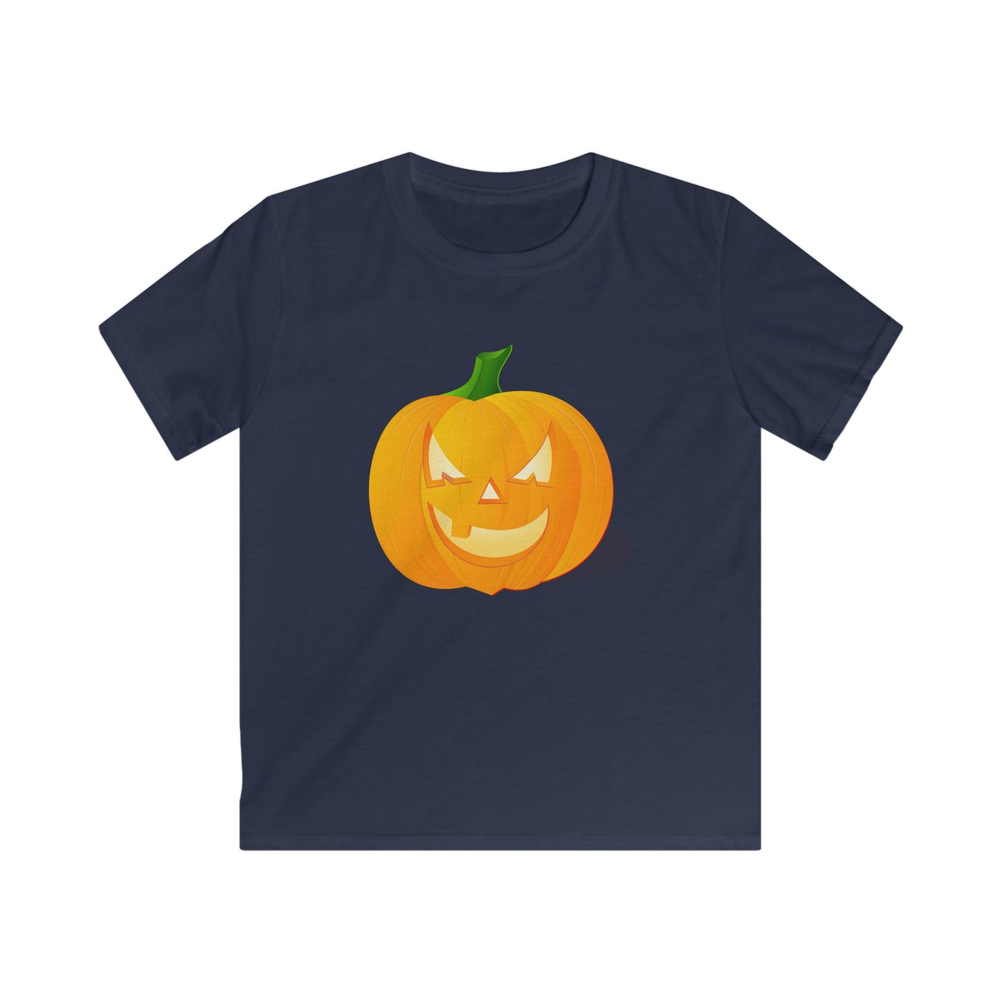 Kids Halloween Pumpkin Tee - Spooky, Fun, Softstyle Shirt for Halloween, Trick-or-Treat, Costume Party, Fall Celebrations, Pumpkin Patch