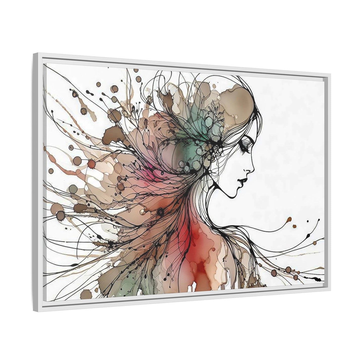 Matte Canvas, Framed (Multi-color) - Girl Whispers
