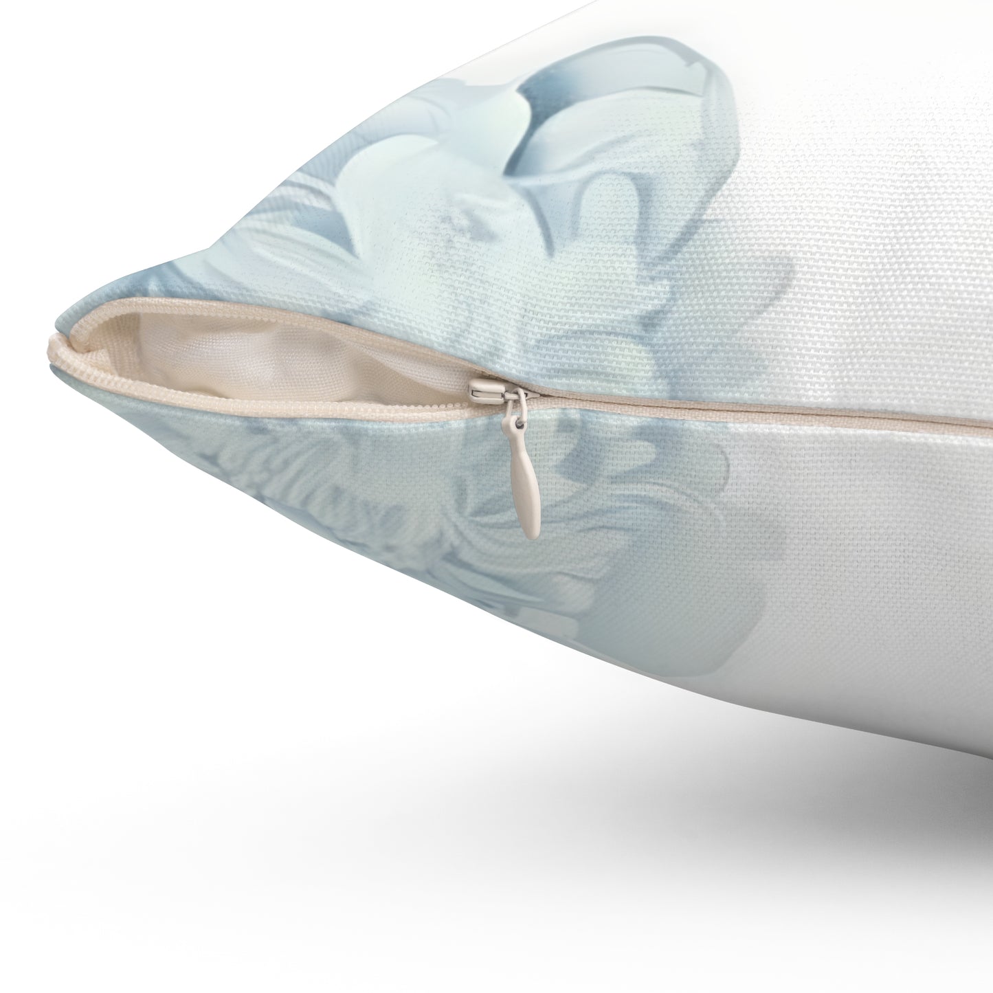 Monogram 'G' Floral Square Pillow – Blue Watercolor Initial Throw Pillow