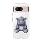 Cute Hippo Phone Case, Unique Tough Cases, Animal Lover Gift, Cute Animal Design, Baby Animal Phone Accessory