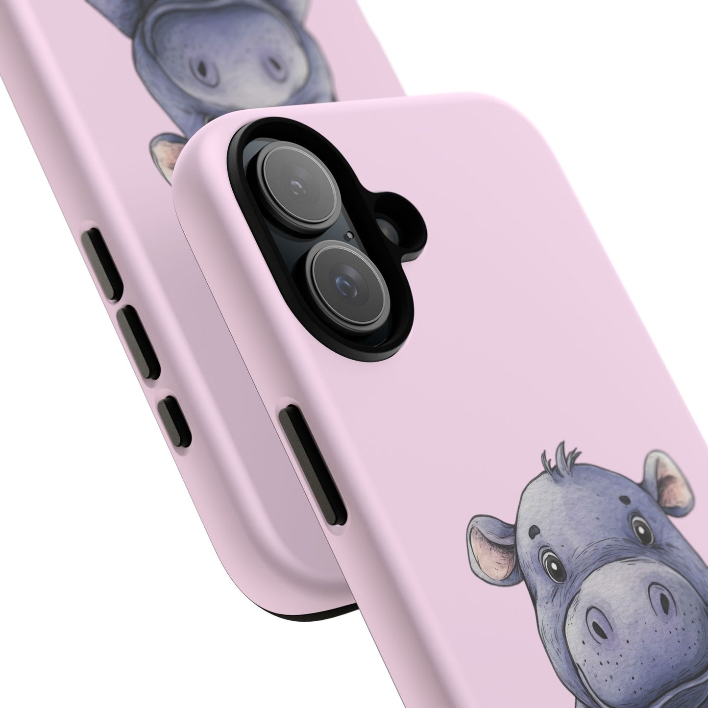 Cute Hippo Phone Case - Tough Cases, Animal Phone Cover, Kawaii Accessories, Gifts for Kids, Unique Tech Gear