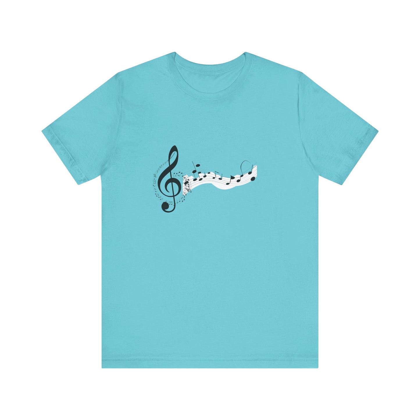 Musical Notes Short Sleeve Tee for Music Lovers