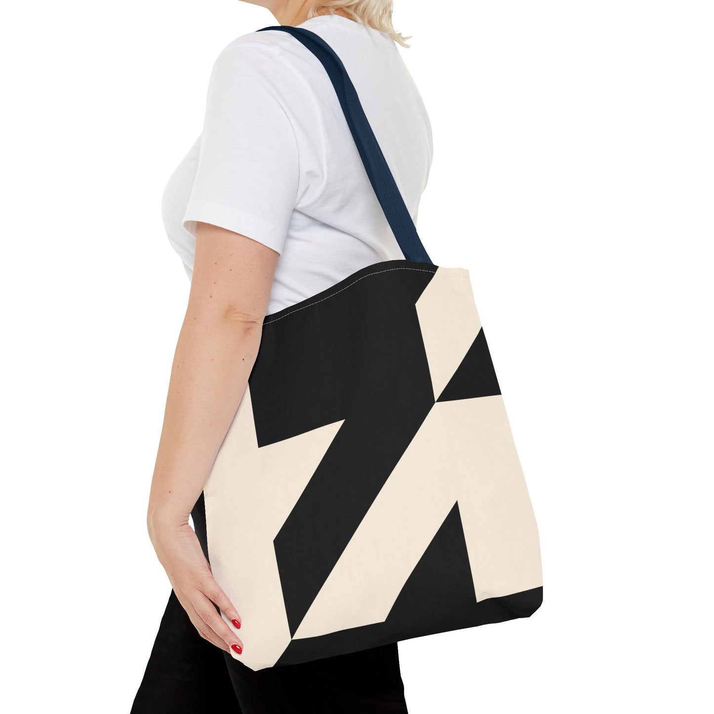 Chic Abstract Tote Bag, Stylish Travel Bag, Reusable Shopping Bag, Modern Design Bag, Fashionable Canvas Tote