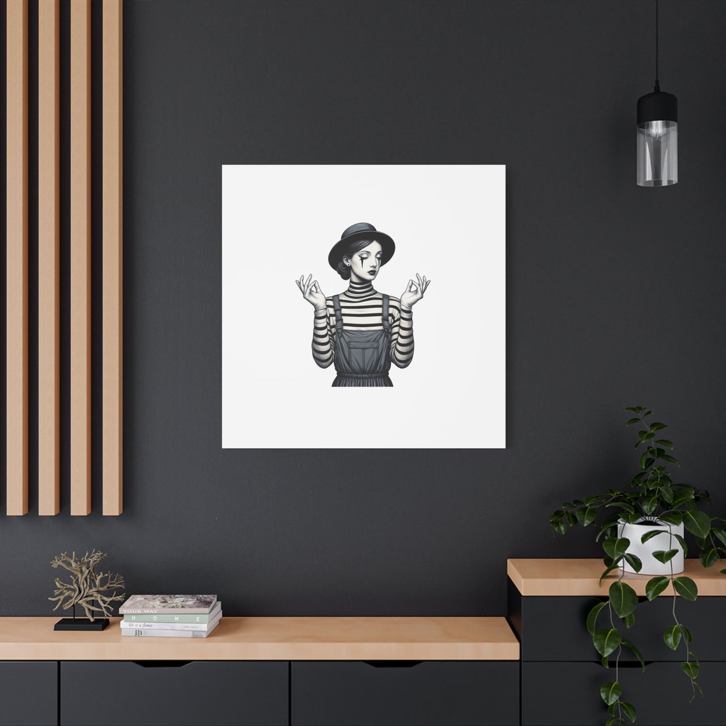 Meditative Striped Canvas Wall Art | Modern Boho Decor, Gift for Art Lovers, Minimalist Home Accent, Gallery Wall Art