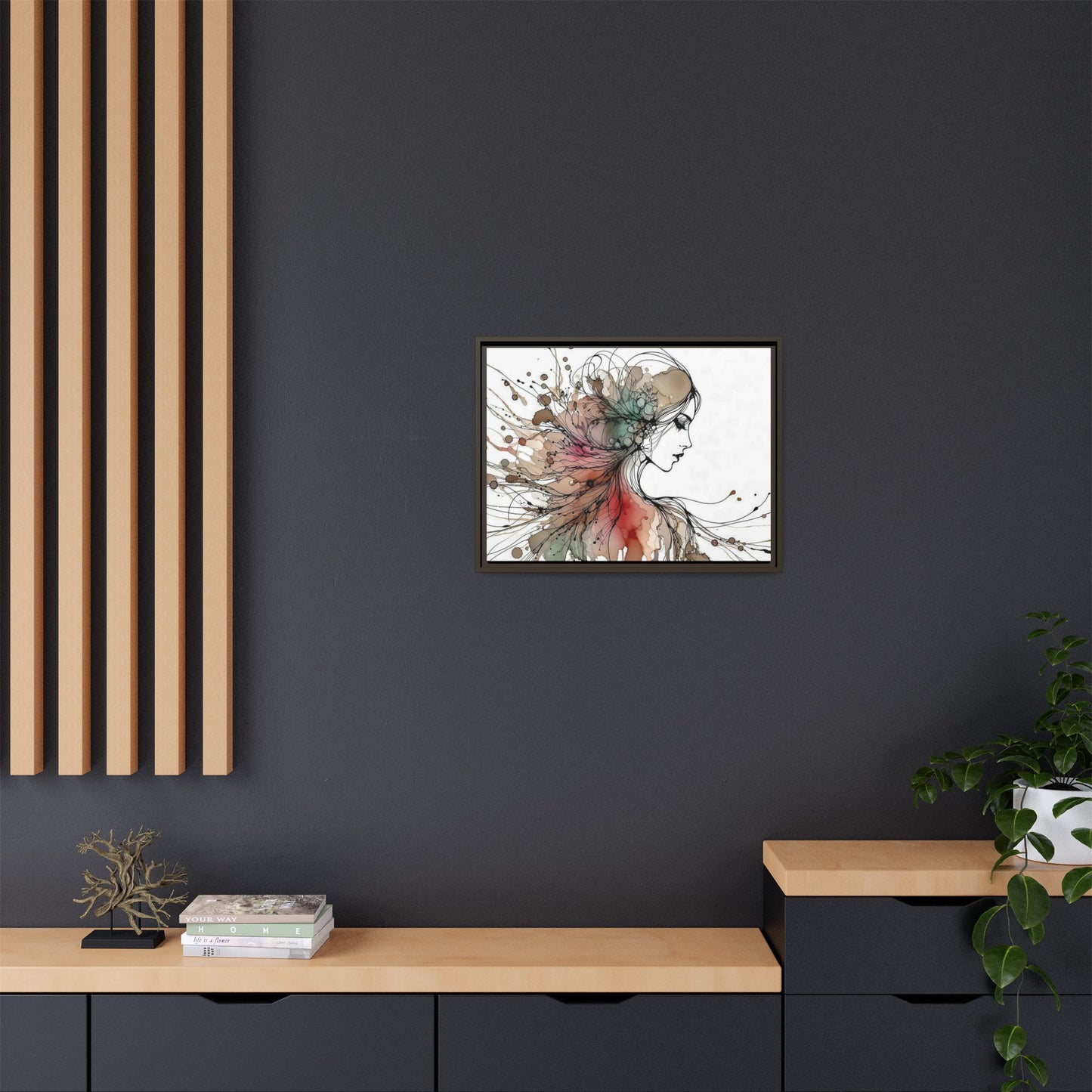 Matte Canvas, Framed (Multi-color) - Girl Whispers