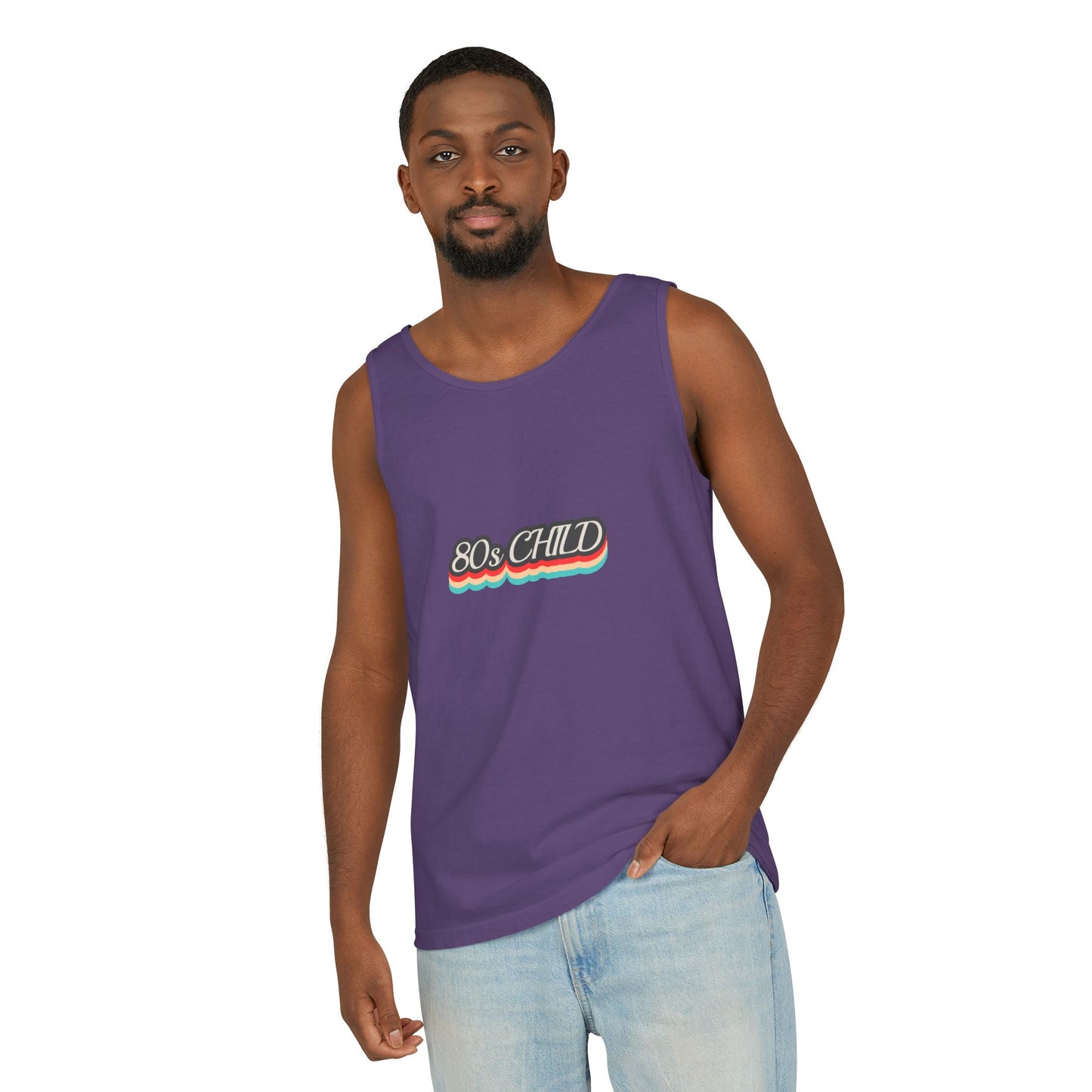 80s Child Unisex Tank Top | Retro Summer Wear, Vintage Style Shirt, Gift for 80s Lovers, Bohemian Fashion, Nostalgic Apparel