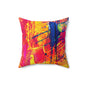 Vibrant Abstract Art Pillow, Colorful Home Decor, Modern Throw Pillow