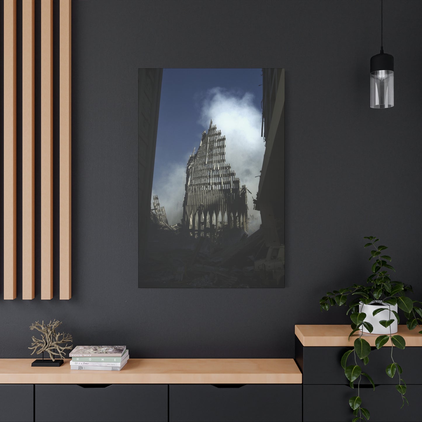 Matte Stretched Canvas - Ruined Cathedral Architectural Print