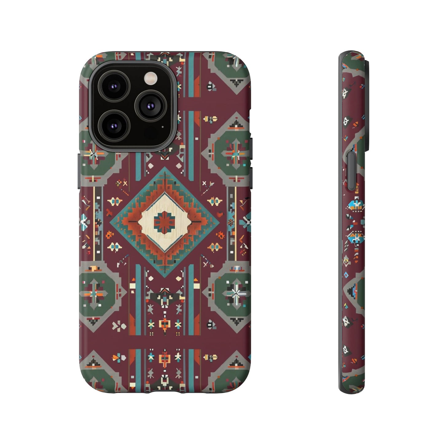 Tribal Pattern Phone Case - Boho Chic, Tough Durable Cover, Stylish Tech Accessory, Gift for Him/Her, Festival Essentials
