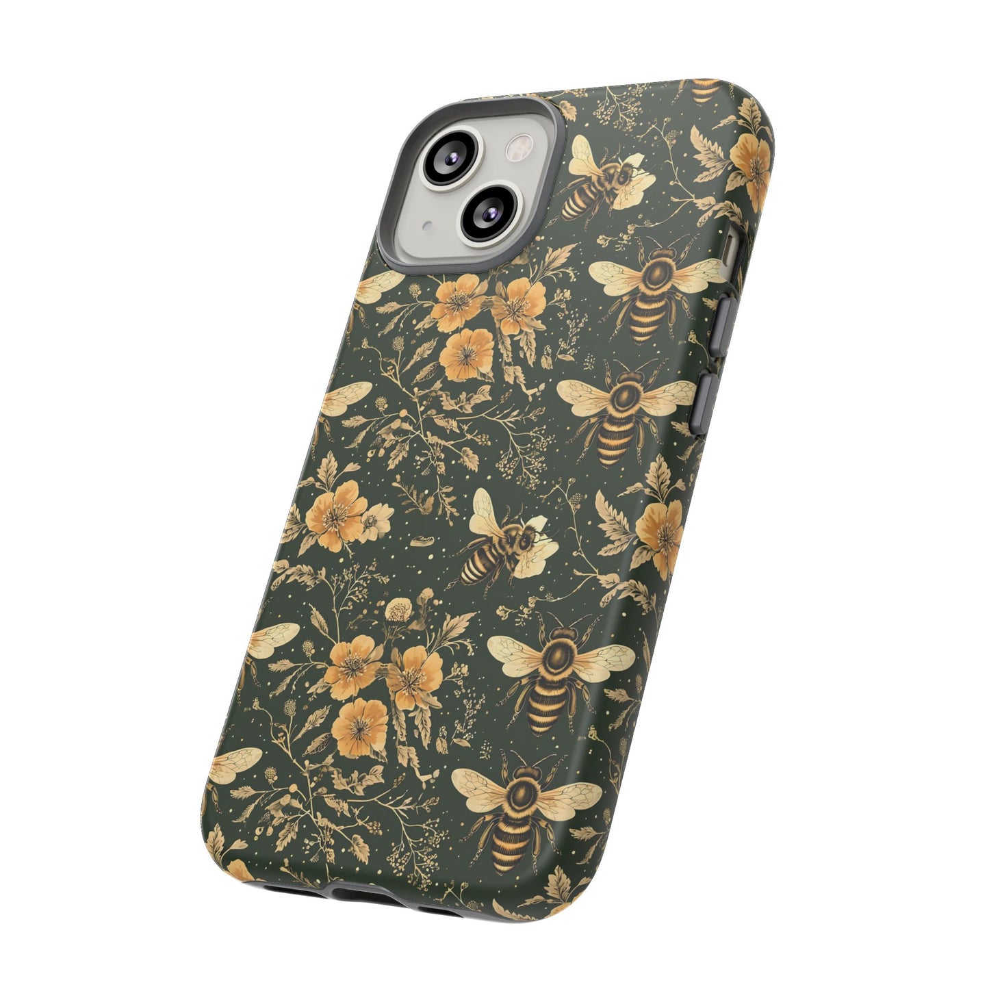 Nature-Inspired Phone Case, Tough Cases for Nature Lovers, Floral Bee Design, Eco-Friendly Gift, Summer Vibes, Trendy Phone Accessory,