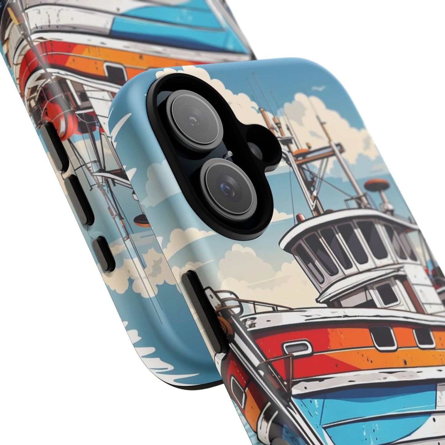 Colorful Fishing Boat Phone Case | Nautical Gift, Marine Design, Coastal Aesthetic, Summer Vibes, Sea Lover's Accessory