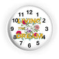 Living the Dream Floral Wall Clock, Boho Home Decor, Motivational Gift, Office Clock, Unique Wall Art