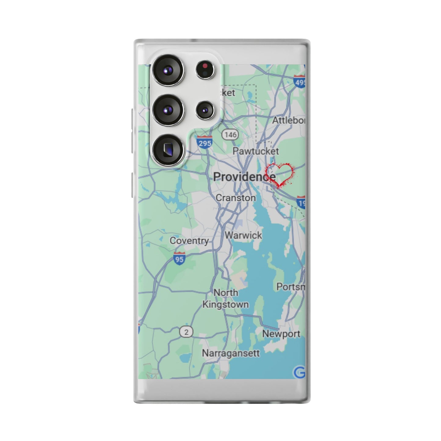 Providence Heart Map Phone Case - Custom Flexible Smartphone Protector, Gift for Her, Map Lover's Accessory, Personalized Case, Travel [...]