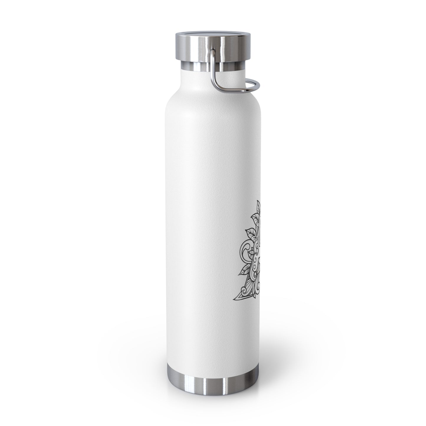 Boho Art Cold Drink Tumbler- Letter A, Personalized Water Bottle, Yoga Gift, Stylish Insulated Flask