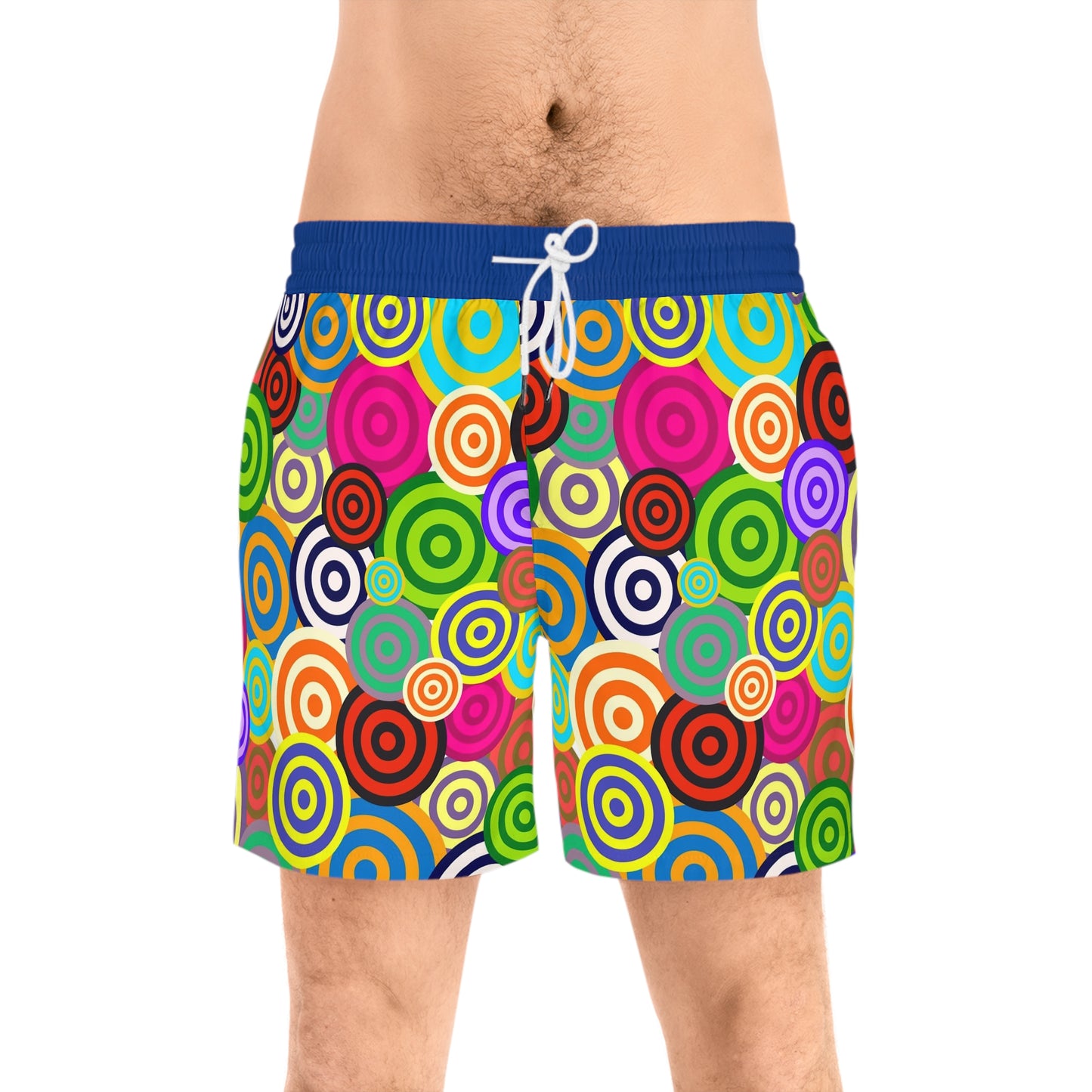 Vibrant Patterned Swim Shorts for Men - Fun Beachwear, Summer Essentials, Festival Style, Pool Party Swim Trunks, Gift for Him