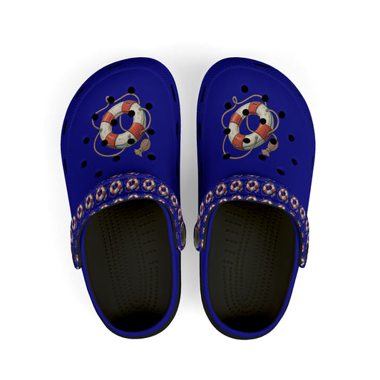 Nautical-Themed Kid's EVA Foam Clogs, Fun Summer Footwear, Waterproof Kids Shoes, Beach & Pool Accessory, Adorable Kids Footwear