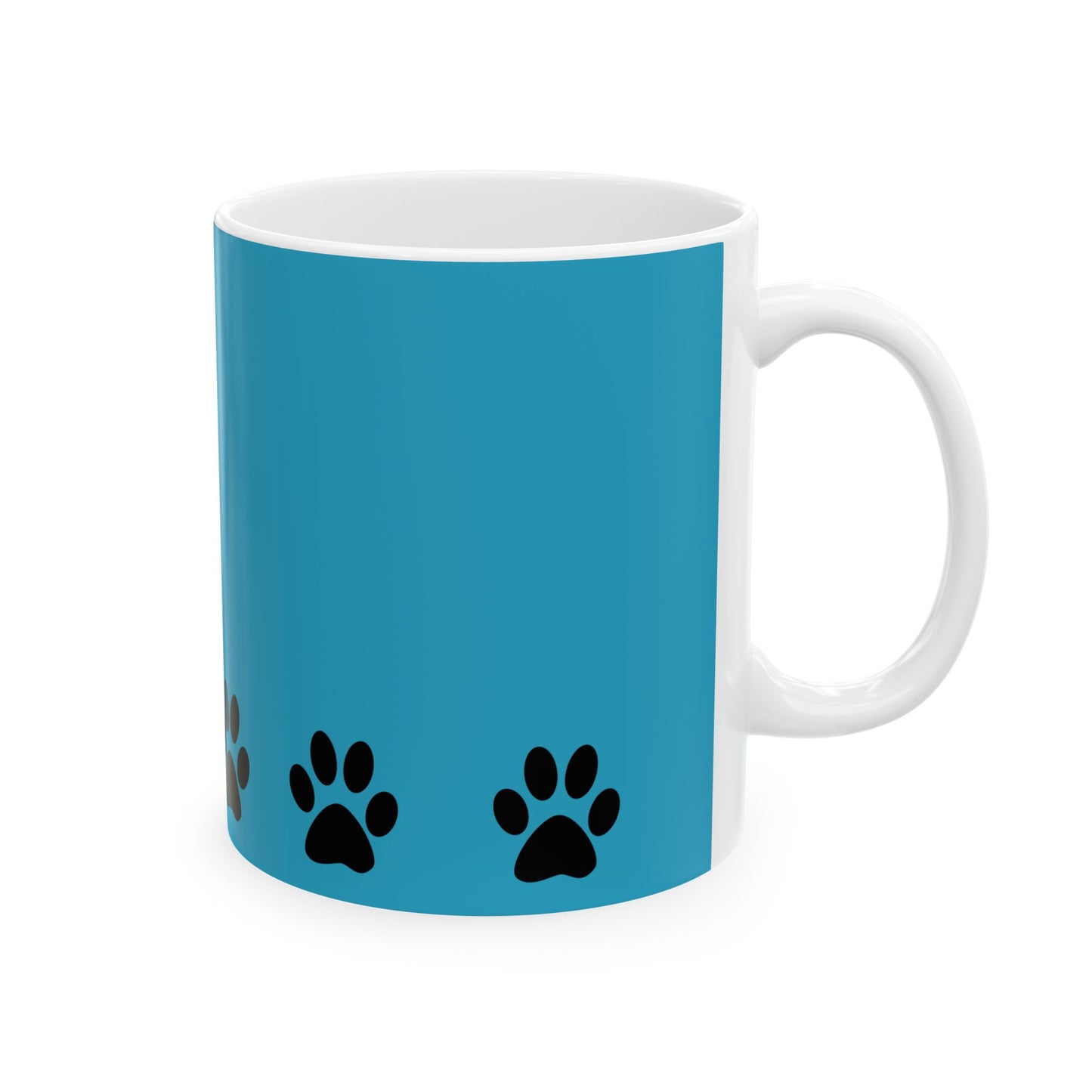 Paw Print Ceramic Mug - Ideal for Pet Lovers, Dog Owners, Animal Enthusiasts, Gift for Pet Birthdays, Cozy Coffee Moments, Kitchen Decor