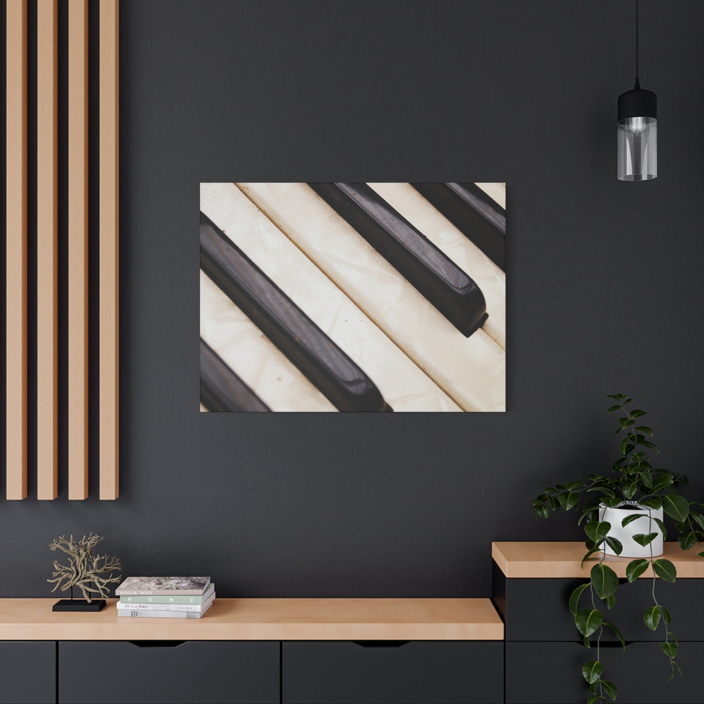 Piano Keys Canvas Wall Art, Music Decor for Home, Perfect Gift for Musicians or Music Lovers