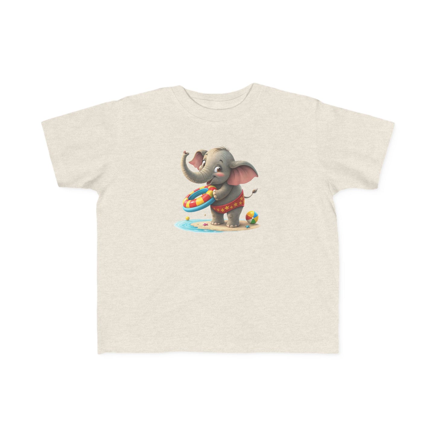 Cute Elephant Toddler Tee, Fun Summer Shirt, Kids Beachwear, Adorable Gift for Ages 2-5, Playful Animal Apparel