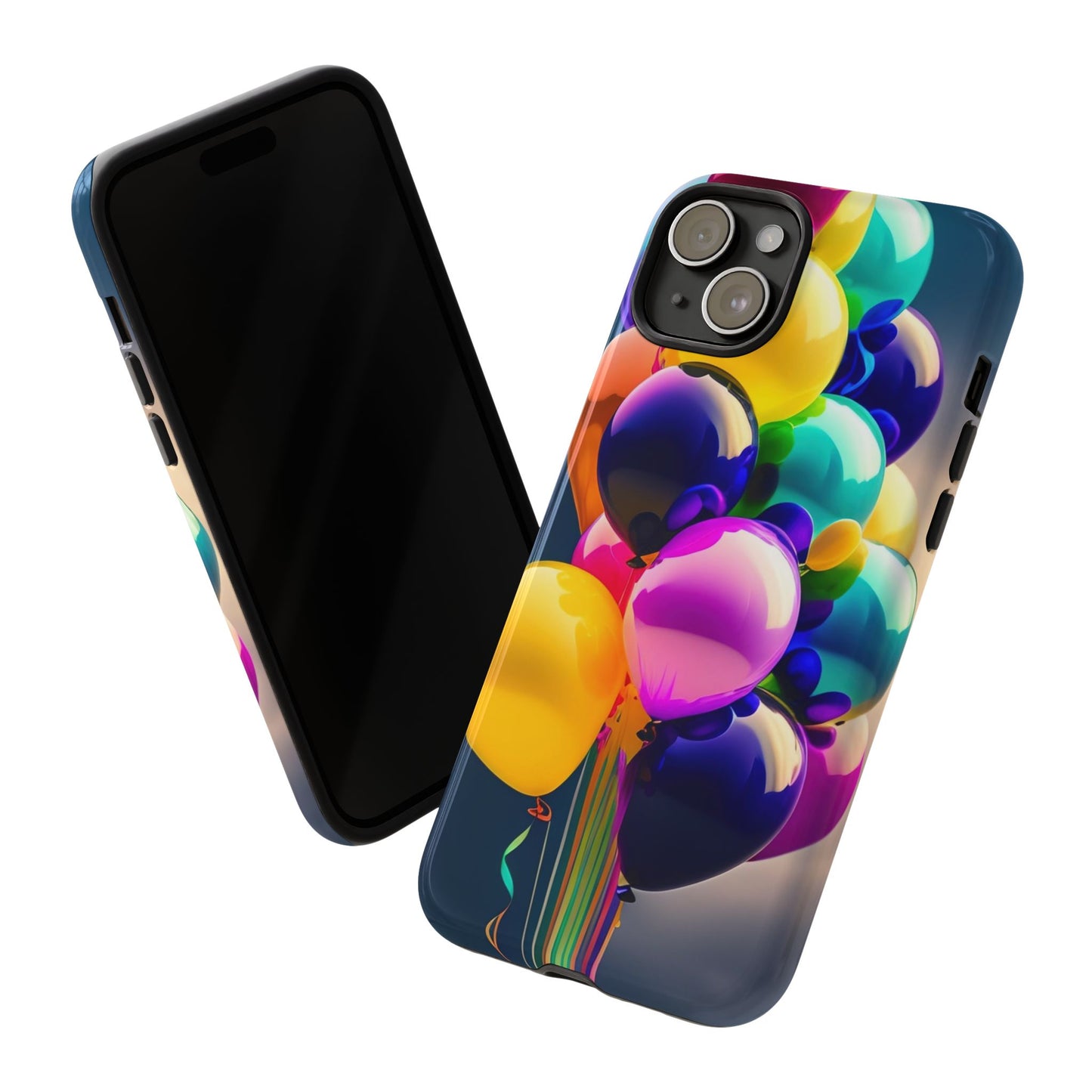 Colorful Balloon Tough Phone Case — Vibrant Party Balloons Protective Cover