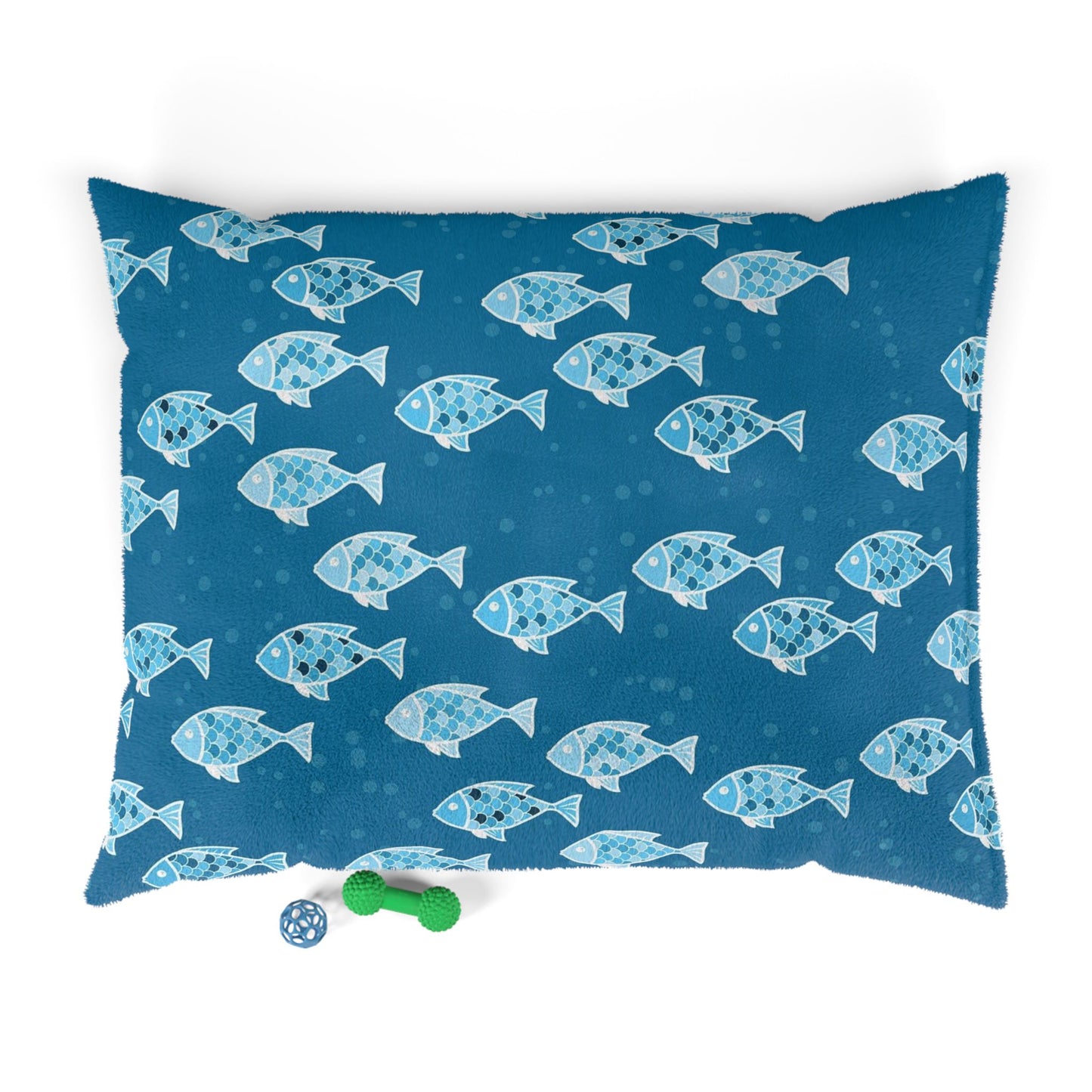 Blue Fish Pet Bed, Cozy Dog Bed, Cat Bed, Nautical Pet Accessories, Ocean Theme Pet Cushion, Perfect Gift for Pet Lovers