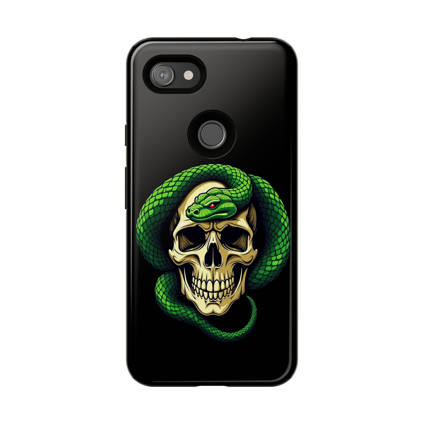 Skull & Snake Phone Case | Tough Cases, Protective Cover, Edgy Phone Accessories, Gothic Gift, Halloween Decor