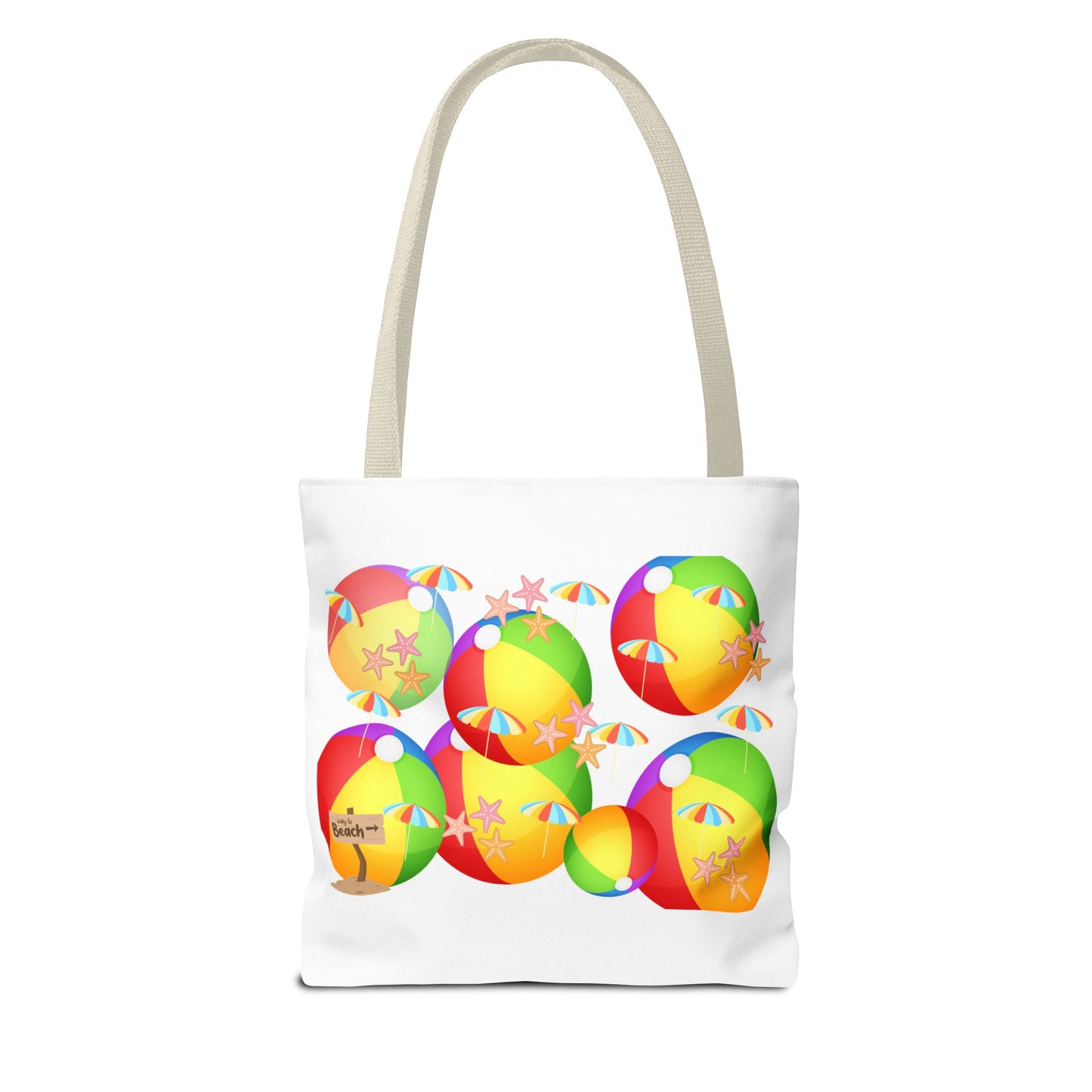Colorful Beach Ball Tote Bag, Fun Tote for Summer