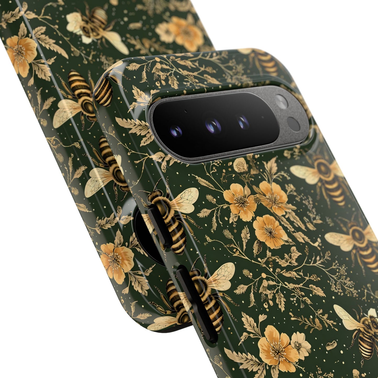 Nature-Inspired Phone Case, Tough Cases for Nature Lovers, Floral Bee Design, Eco-Friendly Gift, Summer Vibes, Trendy Phone Accessory,
