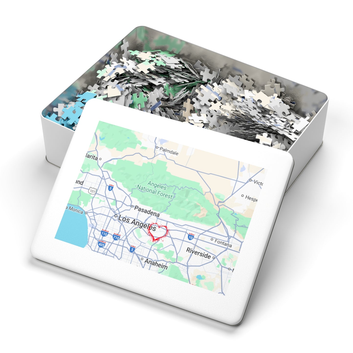 Los Angeles Love Jigsaw Puzzle with Tin | Fun Family Game, Unique Gift, Travel Keepsake, Home Decor, Puzzle Lovers