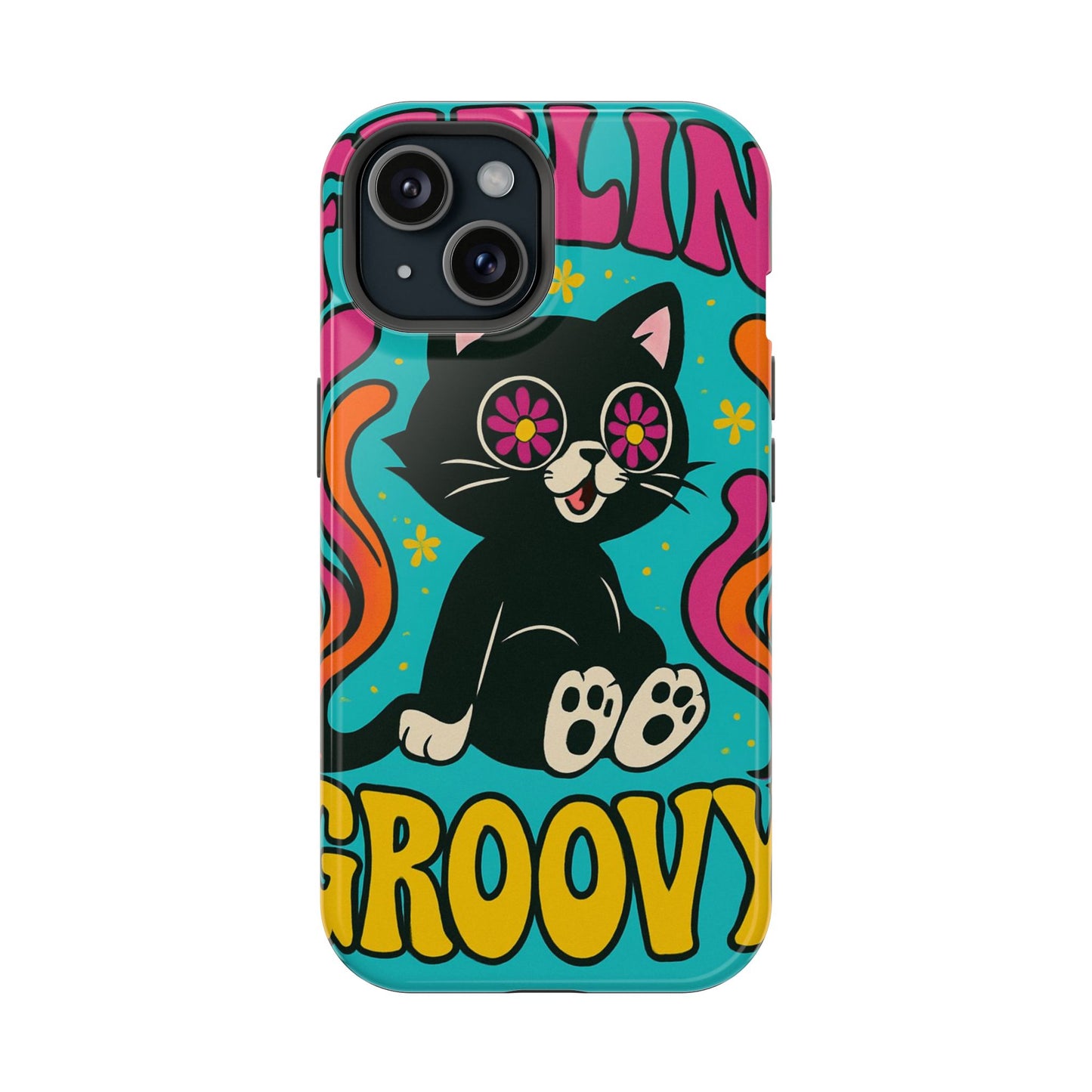 Groovy Cat Magnetic Impact-Resistant Phone Case
