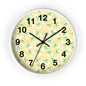 Floral Yellow Wall Clock, Home Decor, Gift for Her, Spring Vibes, Kitchen Accessory, Mother's Day Gift