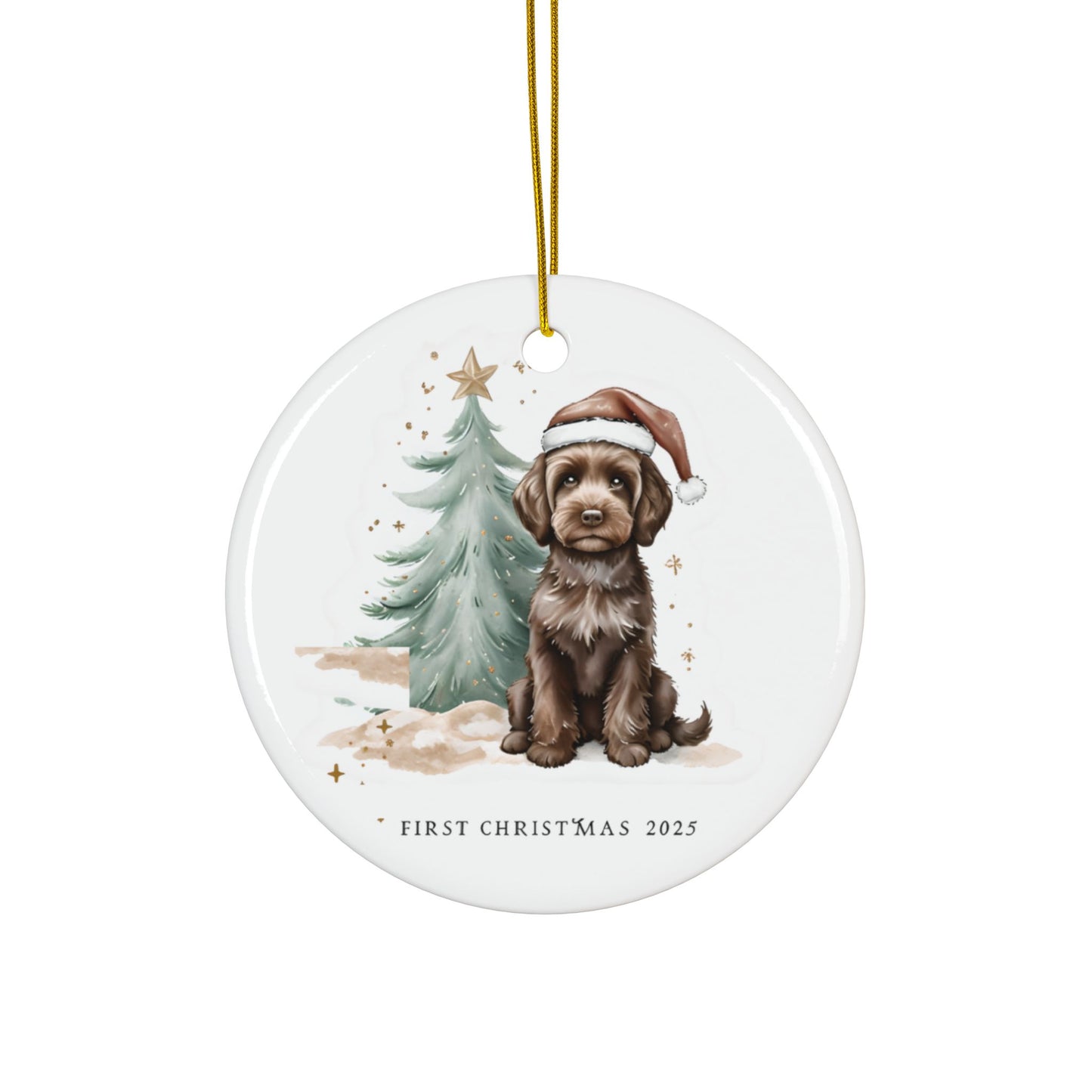 Personalized Ceramic Ornaments, Dog Lover Holiday Decor, First Christmas Keepsakes, Pet Gifts, Christmas Tree Ornaments, 2-Side Print