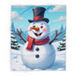 Arctic Fleece Blanket Snowman