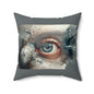 Surreal Eye Art Pillow, Unique Home Decor, Modern Accent Cushion