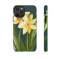 Floral Phone Case - Yellow Daffodil Design, Tough Phone Cover, Spring Decor, Floral Gift, Nature-Inspired Accessories