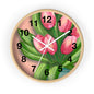 Floral Tulip Wall Clock - Home Decor, Gift for Garden Lovers, Spring Decoration, Elegant Timepiece, Unique Wall Art