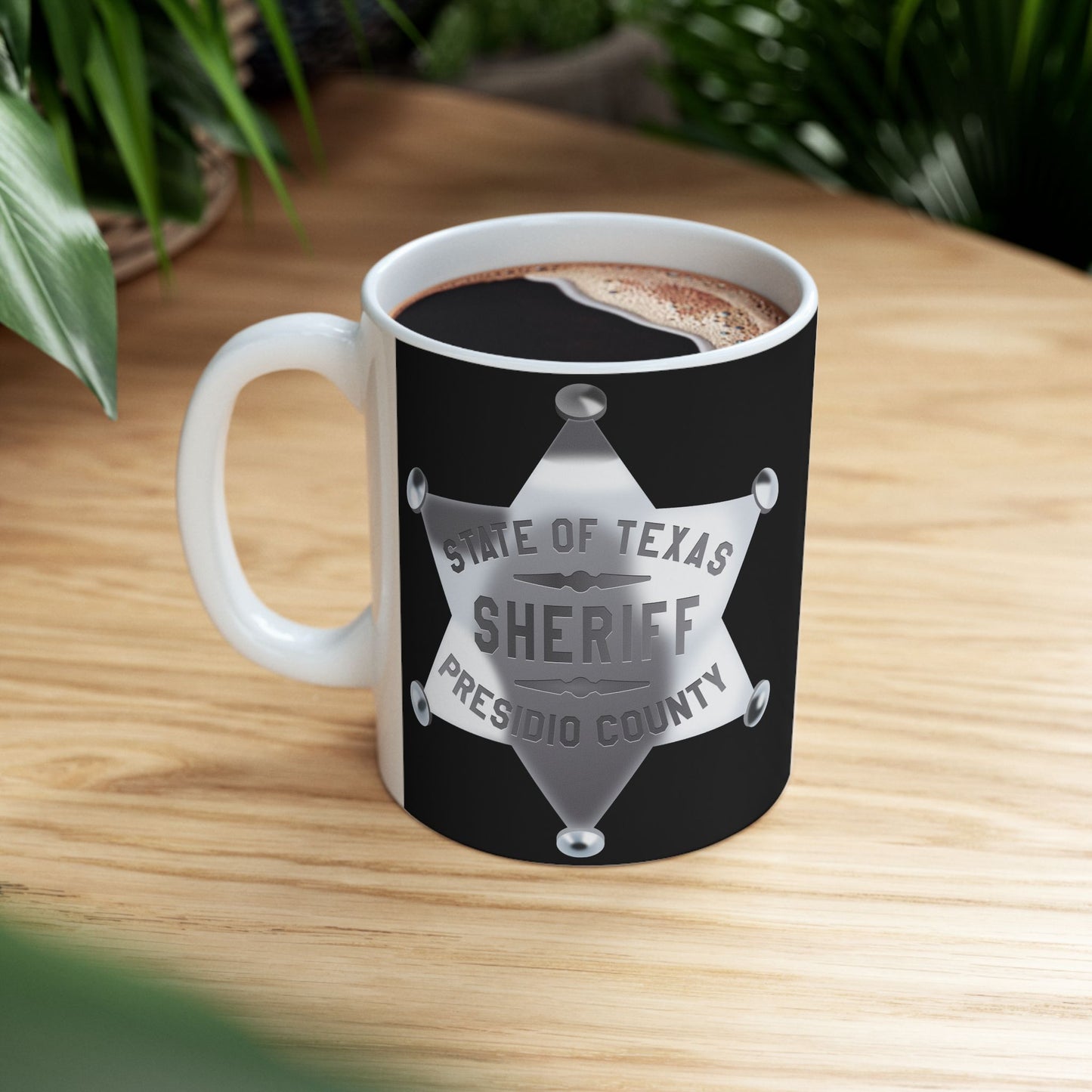 Sheriff's Office Ceramic Mug, Law Enforcement Gift, Sheriff Star Coffee Cup, Police Support Mug, Funny Sheriff Present