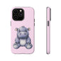 Cute Hippo Phone Case - Tough Cases, Animal Phone Cover, Kawaii Accessories, Gifts for Kids, Unique Tech Gear