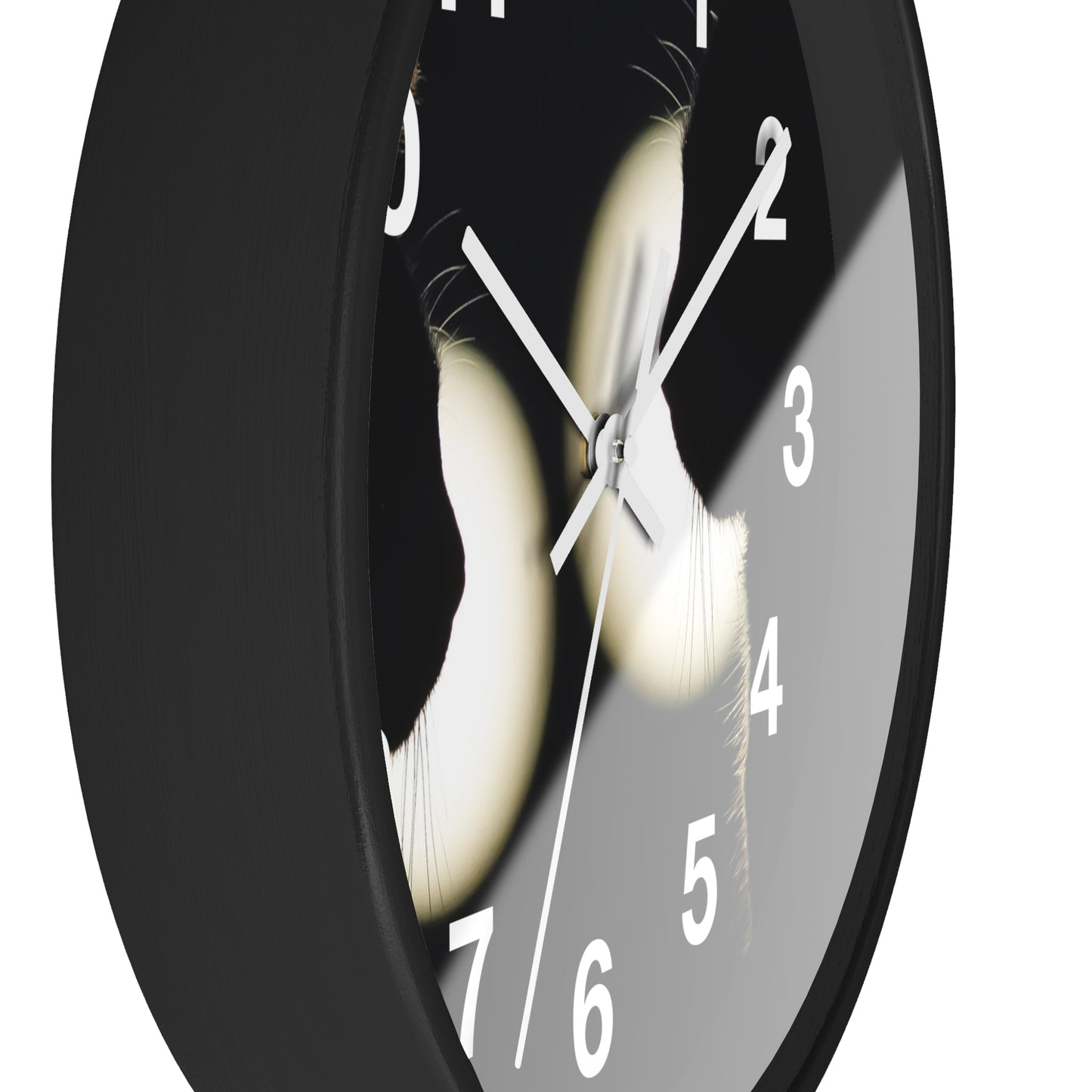 Silhouette Cat Wall Clock — Moonlit Cat Lovers Decor