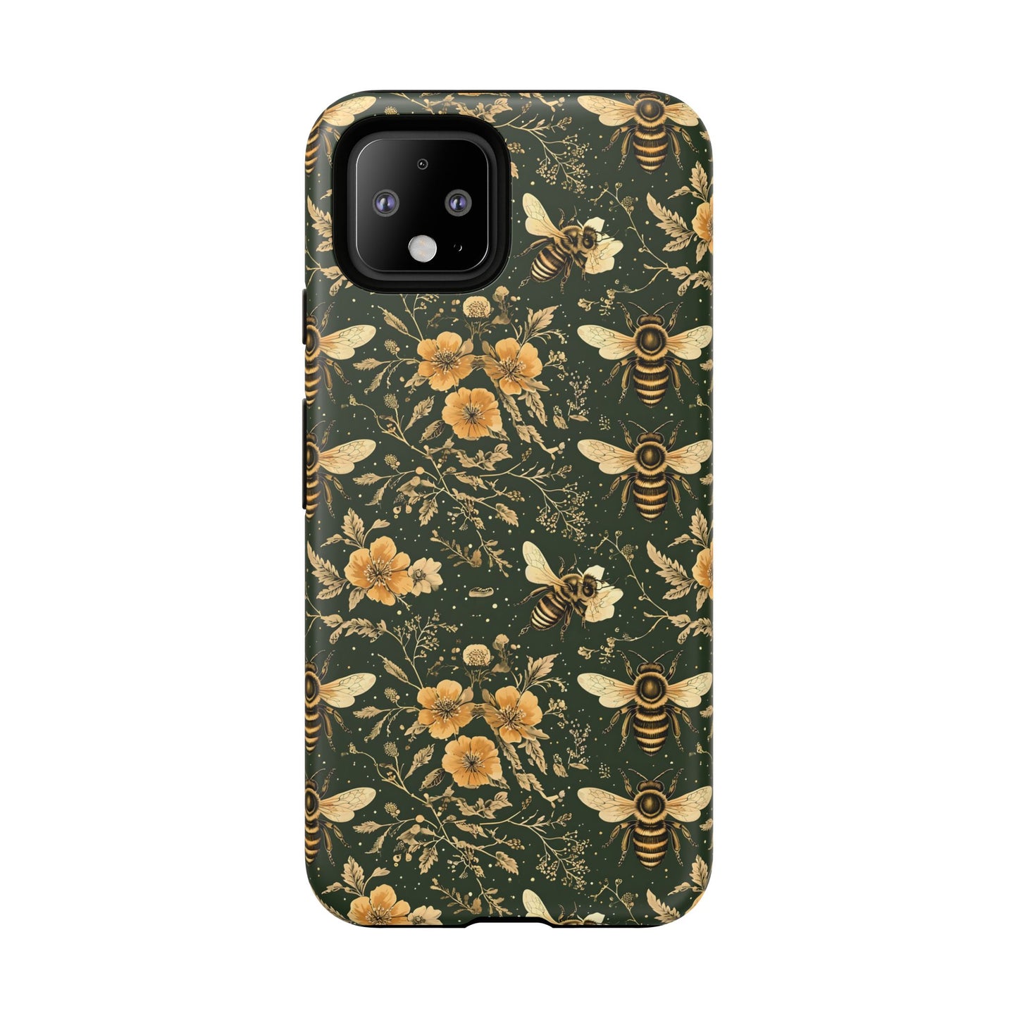 Nature-Inspired Phone Case, Tough Cases for Nature Lovers, Floral Bee Design, Eco-Friendly Gift, Summer Vibes, Trendy Phone Accessory,